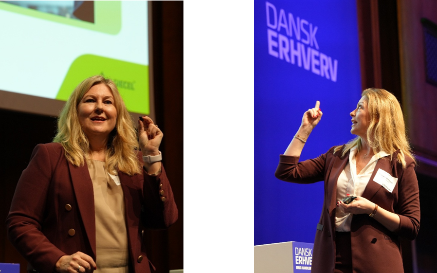 Susanne Palsten Buchardt, CEO i Algiecel, og Camilla Fenneberg, CEO i EvodiaBio