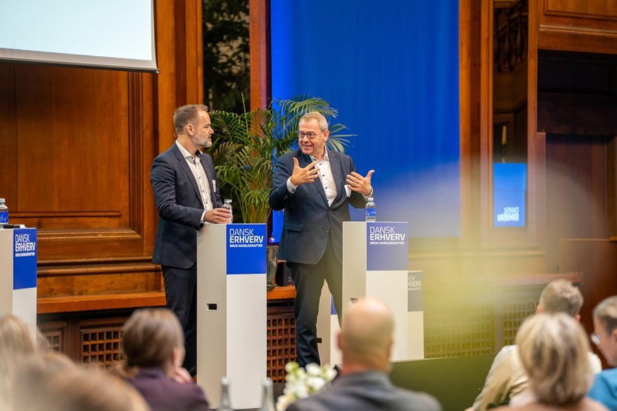 Tidligere borgmester Jacob Bundsgaard og borgmester Karsten Längerich i kommunalvalgsdebat