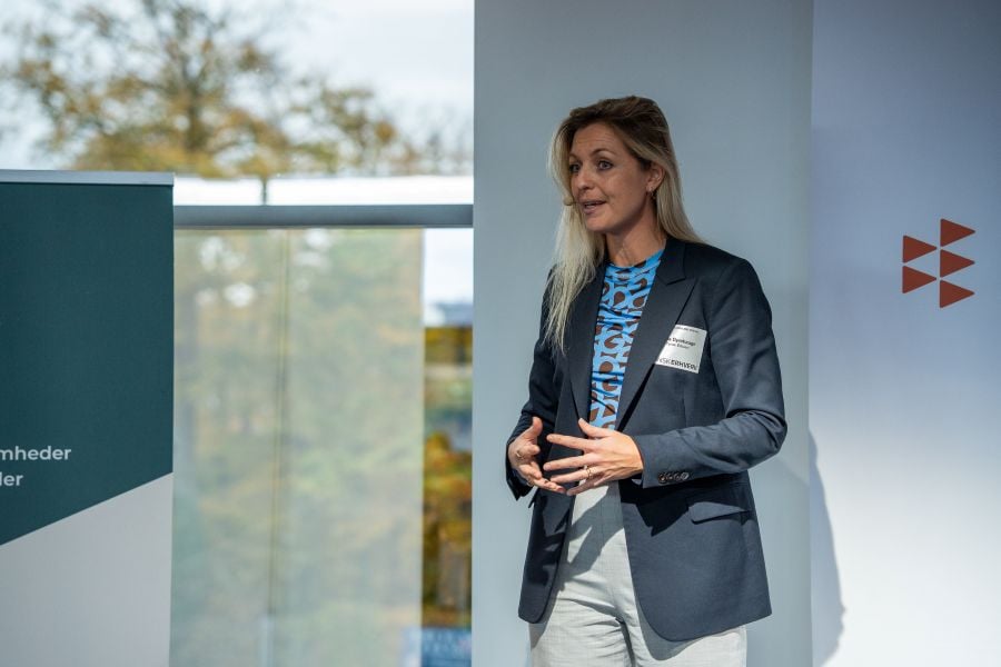 Direktør for Fynsk Erhverv, Anne Dyrehauge holder tale