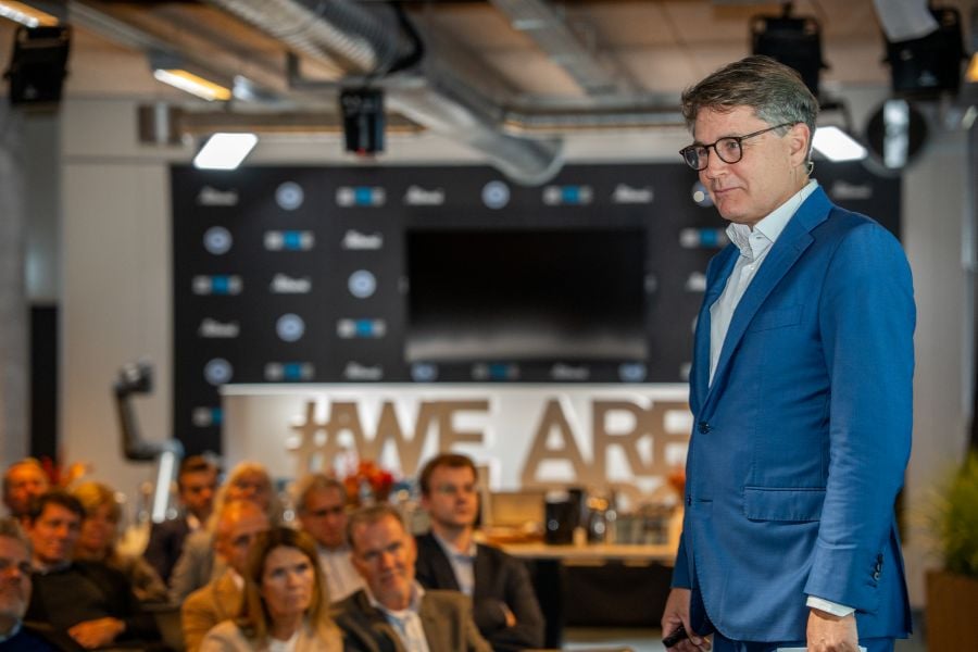 Brian Mikkelsen holder tale til erhvervspolitisk møde i Odense