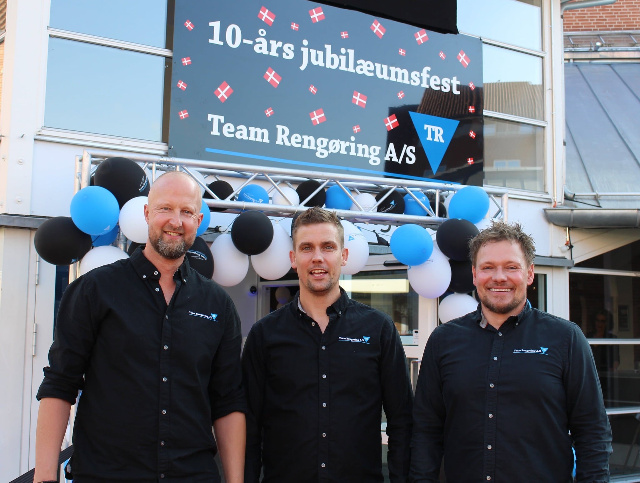 Billede af Tim, Martin og Rasmus fra Team Reng&oslash;ring A/S