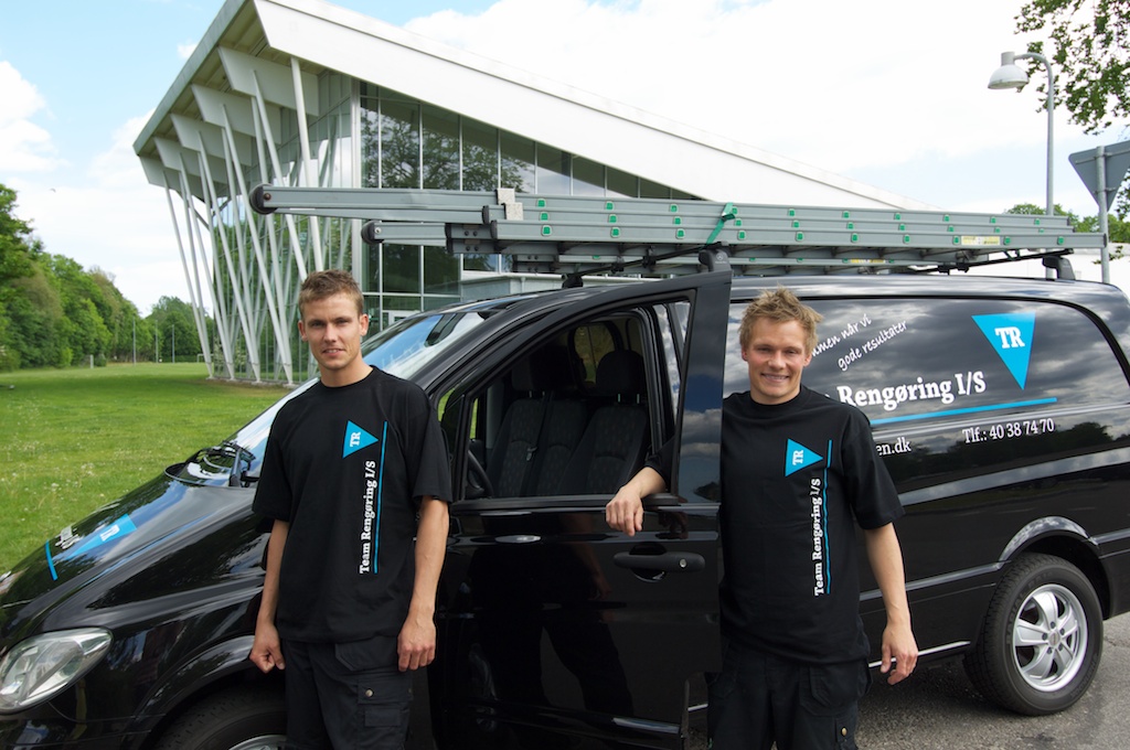 Billede af Tim, Martin og Rasmus fra Team Reng&oslash;ring A/S